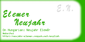 elemer neujahr business card